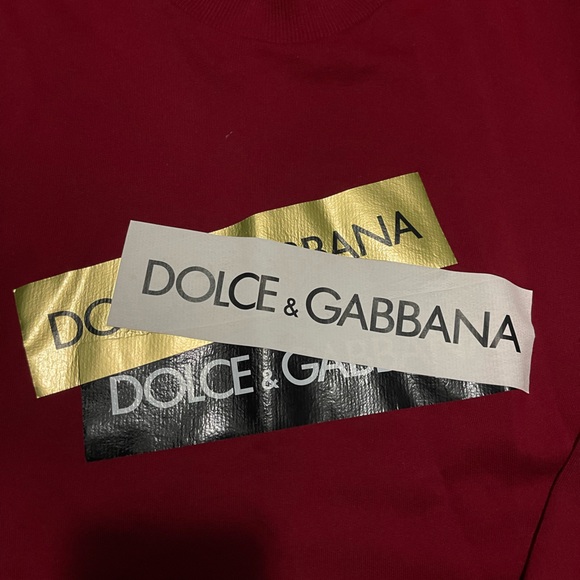 Men’s Dolce & Gabbana burgundy crewneck sweatshirt sweater \ size Large - Picture 3 of 4